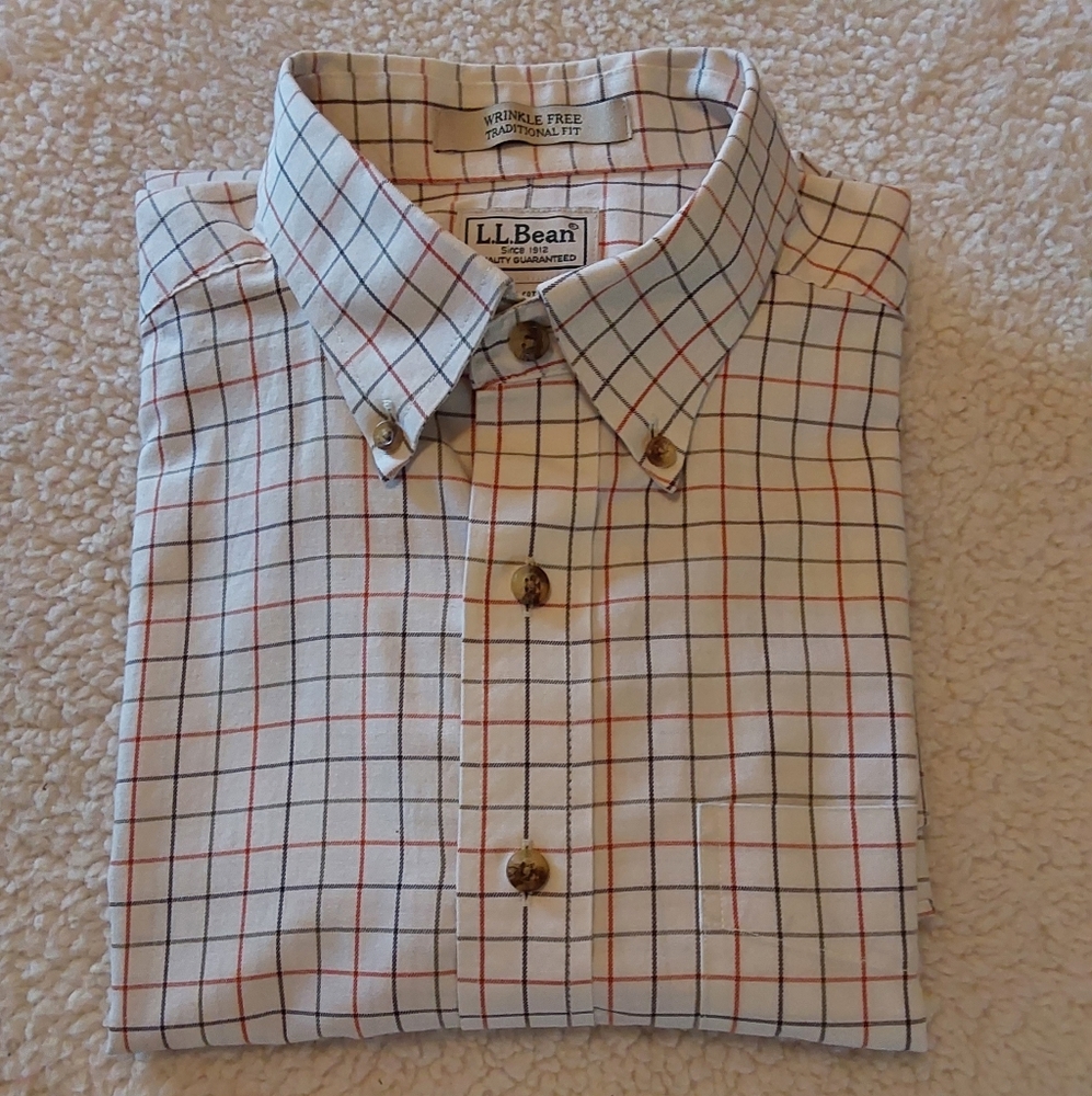 🌺 Like New Mens L.L. Bean Wrinkle Free Shirt